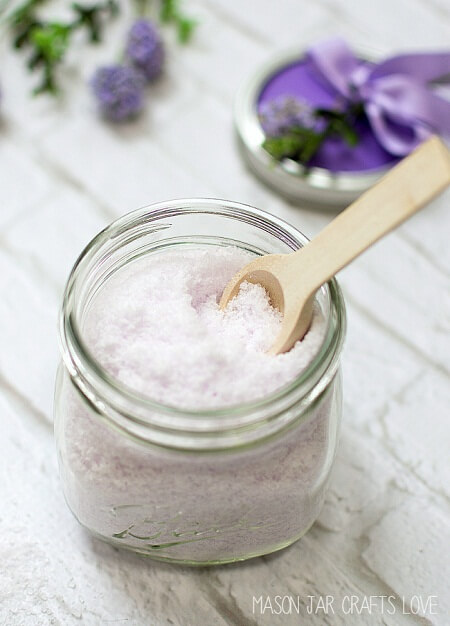 BATH SALTS LAVENDER MINT - 10 Homemade Natural Bath Soaks/Salts- DIY