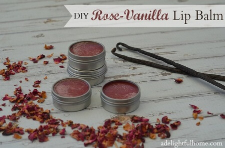 DIY ROSE VANILLA LIP BALM - 10 Homemade Natural Lip Balms & Scrubs - DIY