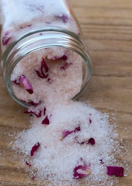 MAGNESIUM ROSE NATURAL DETOX BATH SALTS - 10 Homemade Natural Bath Soaks/Salts- DIY