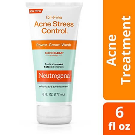 Neutrogena Oil Free Acne Stress Control Power Cream Wash - 10 Super Effective Face Washes For Acne