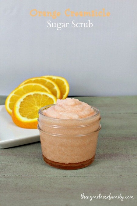 Orange Creamsicle Sugar Scrub - 10 Homemade Natural Body Scrubs - DIY