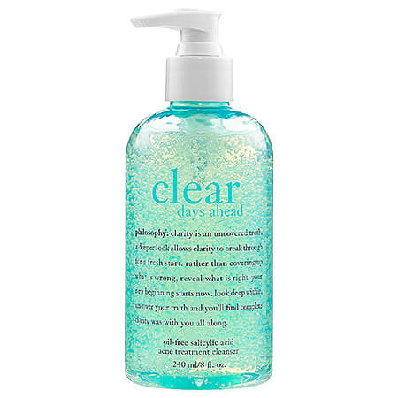 Philosophy Clear Days Ahead™ Oil Free Salicylic Acid Acne Treatment Cleanser - 10 Super Effective Face Washes For Acne