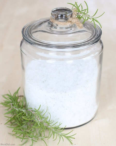 ROSEMARY CHAMOMILE DETOX BATH SALTS - 10 Homemade Natural Bath Soaks/Salts- DIY