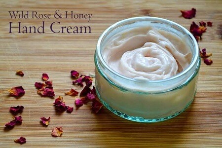 Wild Rose Honey Hand Cream - 10 Homemade Natural Hand & Foot Creams - DIY